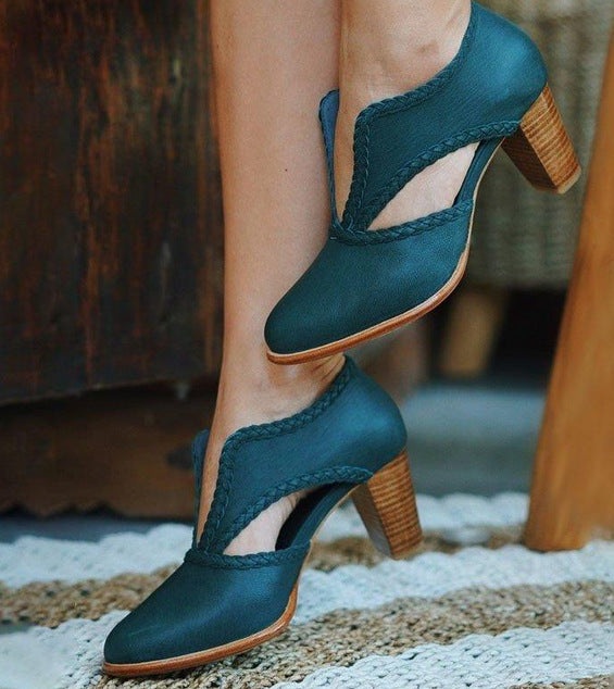 Pointed High Heel Shoes Side Zipper Leather Boots Limorista