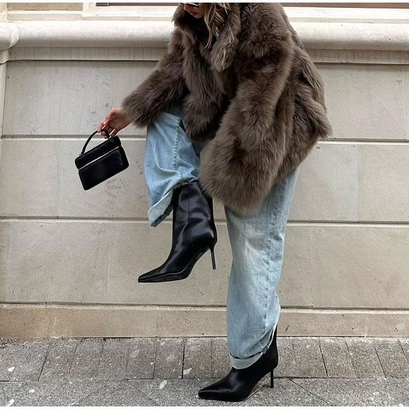 Plush Fur Coat Fashion Casual And Comfortable Eye-catching Warm Limorista