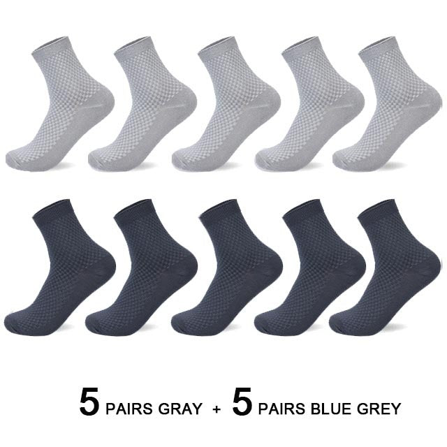Bamboo Fiber Men Socks Business Breathable Male Limorista