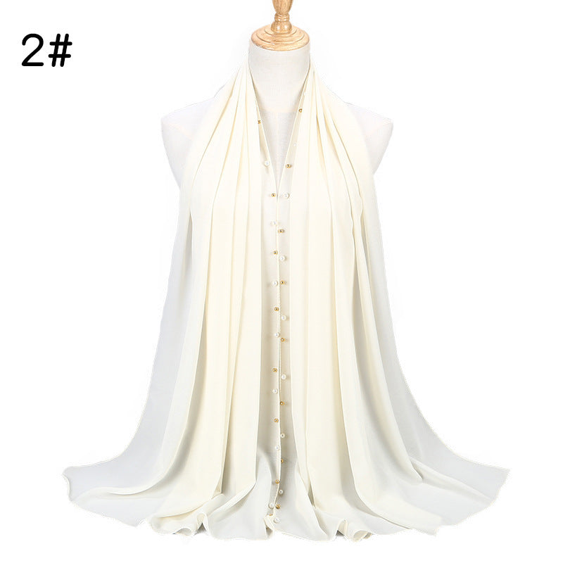 Chiffon nail pearl scarf hijab Limorista