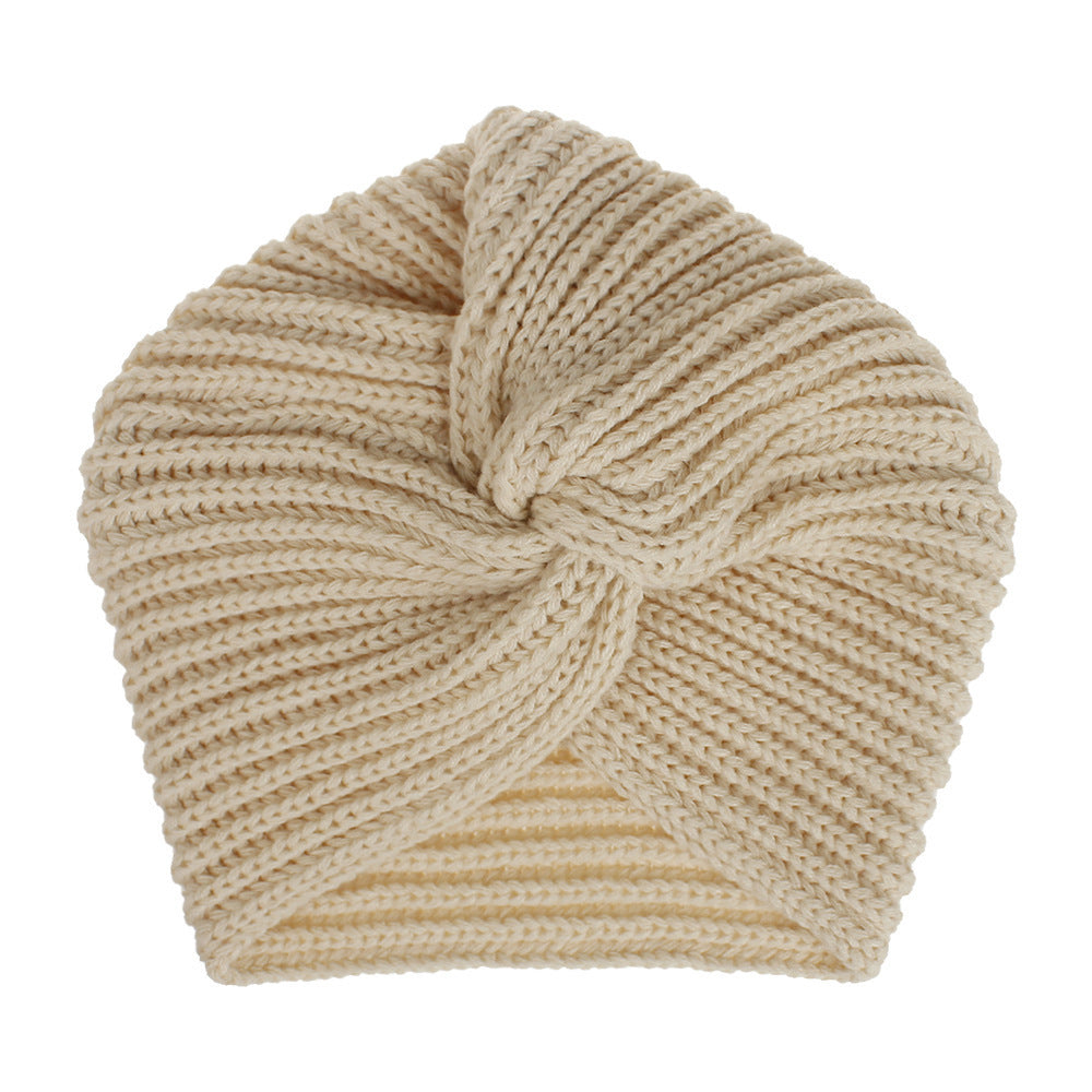 New Winter Knitted Nail Pearl Headscarf Hat Bohemian Knotted Warm Headband Limorista