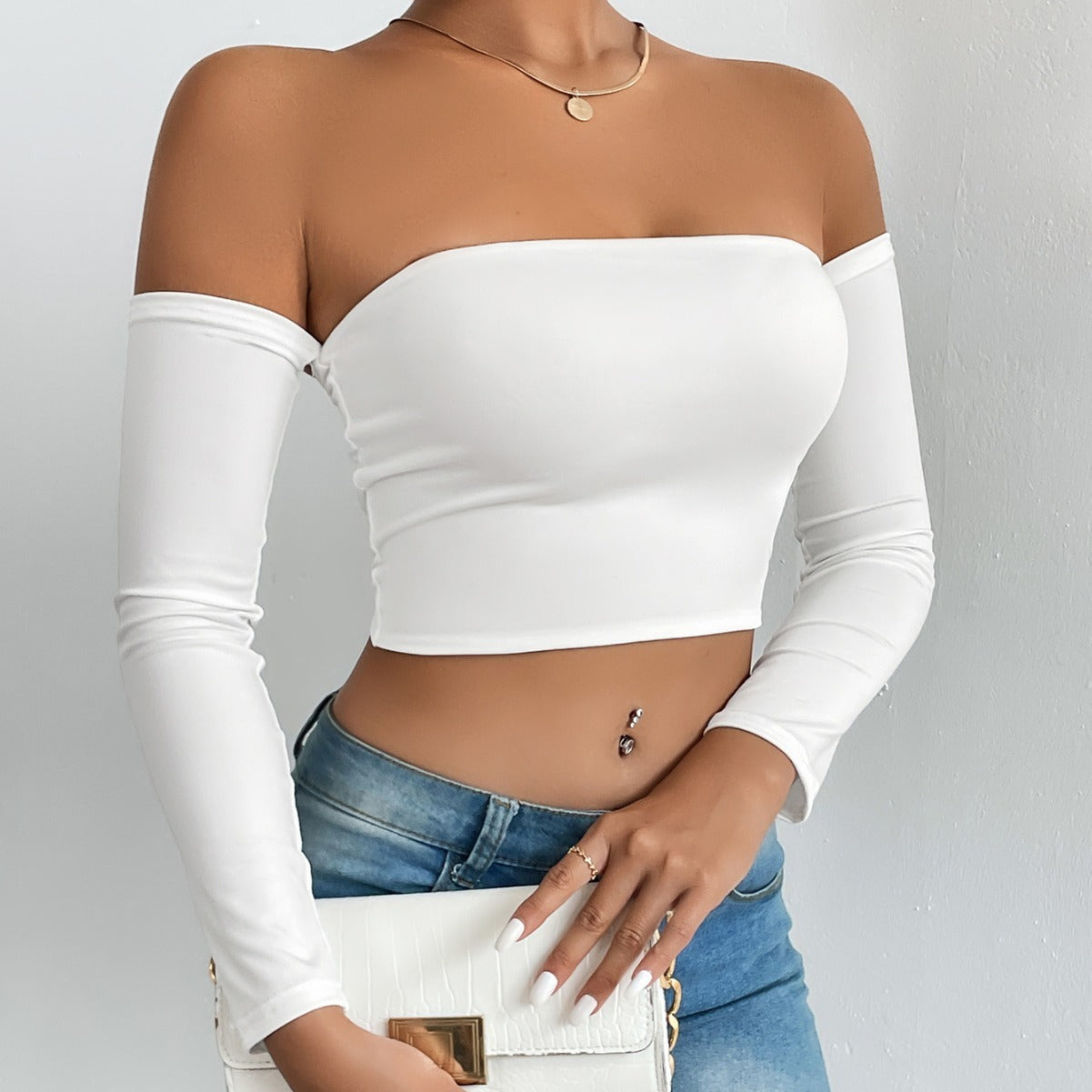 European And American Camisole Waist Trimming Short Sleeve Limorista