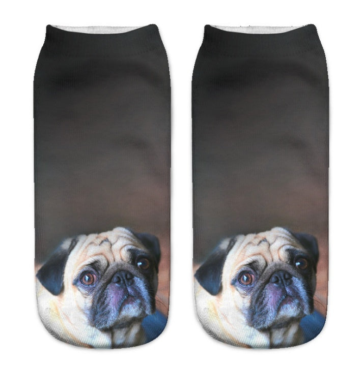 Popular Funny Unisex Short Socks 3D Cat Printed Anklet Socks Casual Socks Limorista