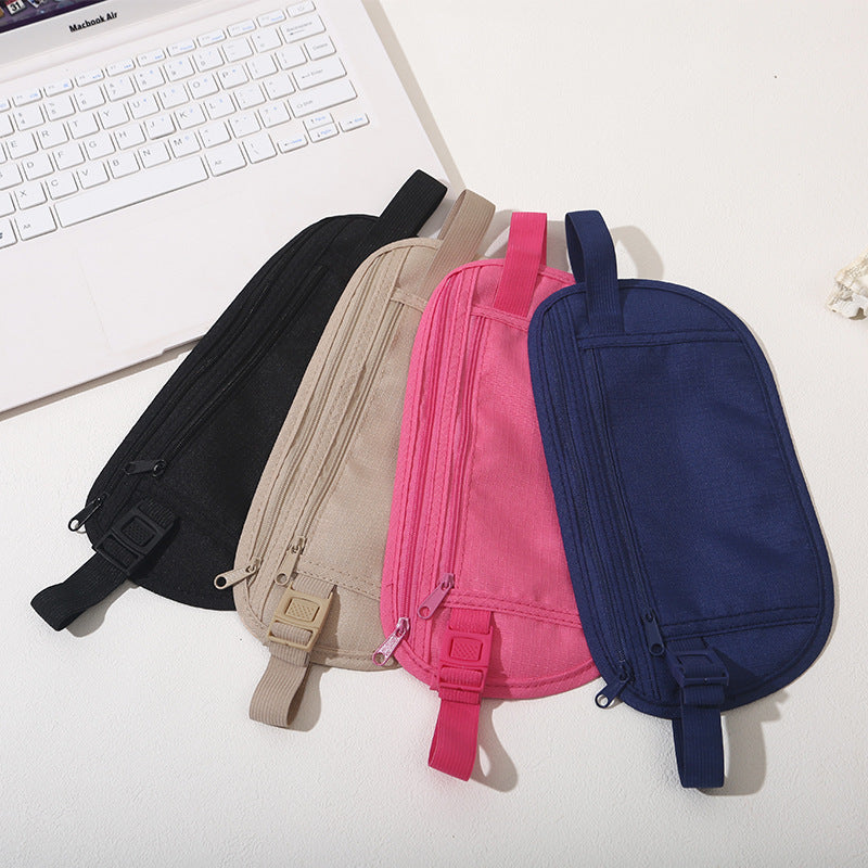 Invisible Thin Passport Burglar-proof Next To The Skin Waist Bag Limorista