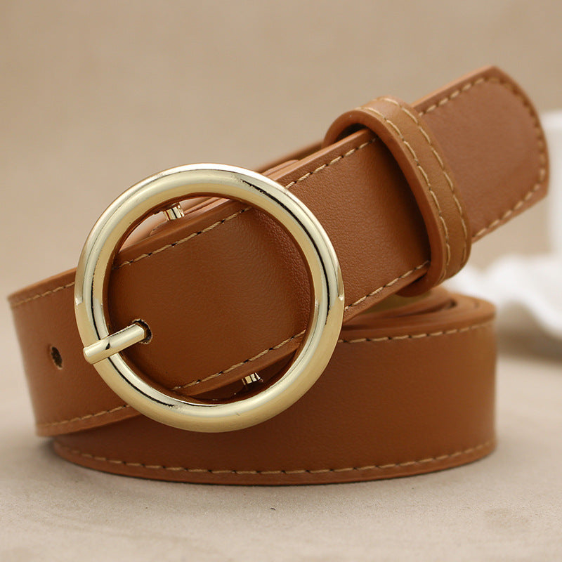 Alloy versatile round buckle belt Limorista