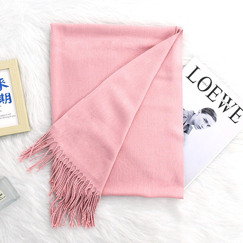 Annual Meeting Warm Cashmere Tassel Scarf Limorista