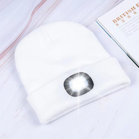 LED Knit Hat Button Cell Type Knitted Hat With Light Glowing Limorista