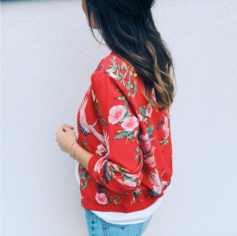 Print short baseball uniform jacket Limorista