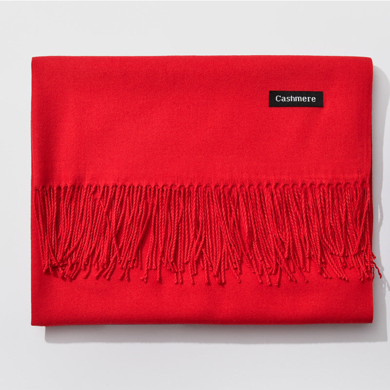 And Winter New Ladies Shawl Monochrome Cashmere Variety Warm Classic Scarf Scarf Scarf Limorista