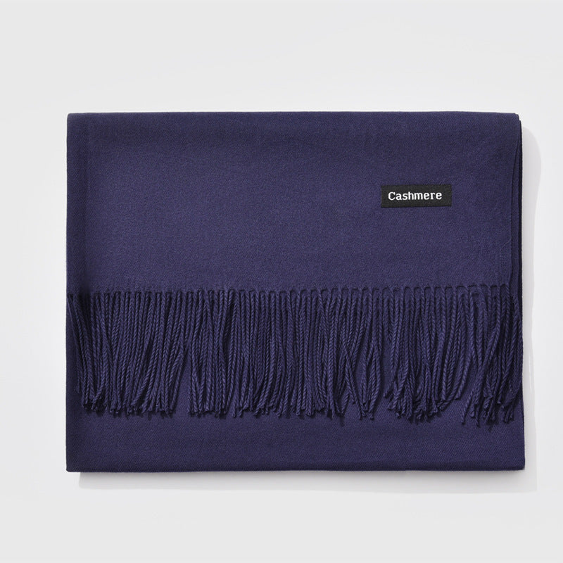 And Winter New Ladies Shawl Monochrome Cashmere Variety Warm Classic Scarf Scarf Scarf Limorista