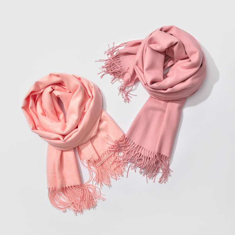 And Winter New Ladies Shawl Monochrome Cashmere Variety Warm Classic Scarf Scarf Scarf Limorista
