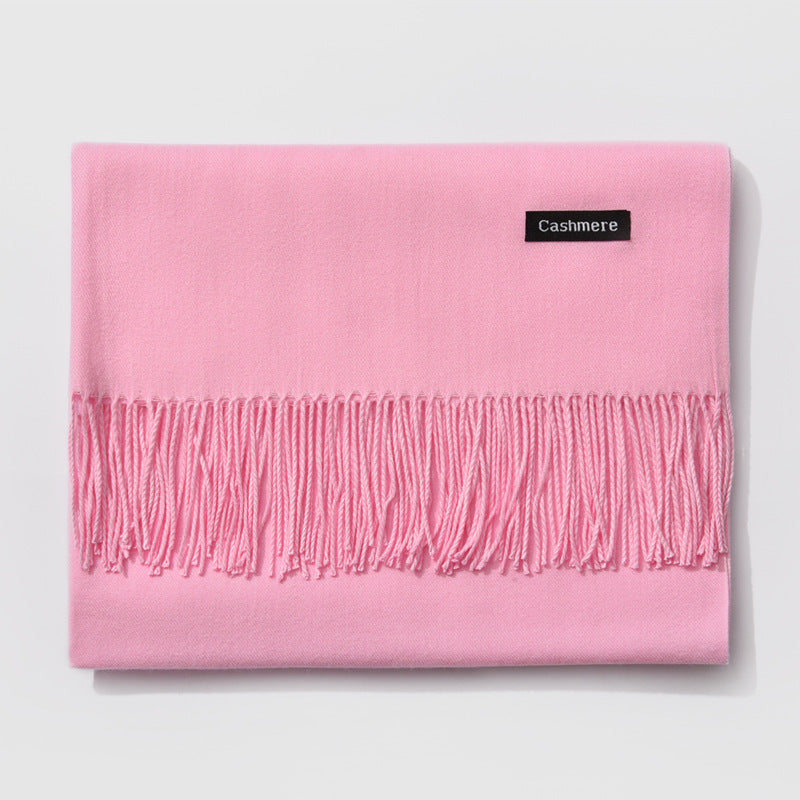 And Winter New Ladies Shawl Monochrome Cashmere Variety Warm Classic Scarf Scarf Scarf Limorista