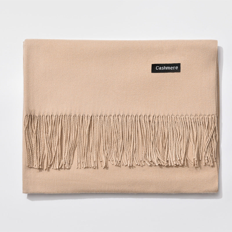 And Winter New Ladies Shawl Monochrome Cashmere Variety Warm Classic Scarf Scarf Scarf Limorista