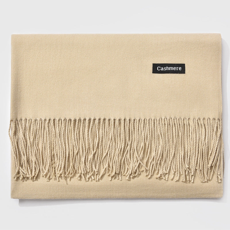 And Winter New Ladies Shawl Monochrome Cashmere Variety Warm Classic Scarf Scarf Scarf Limorista