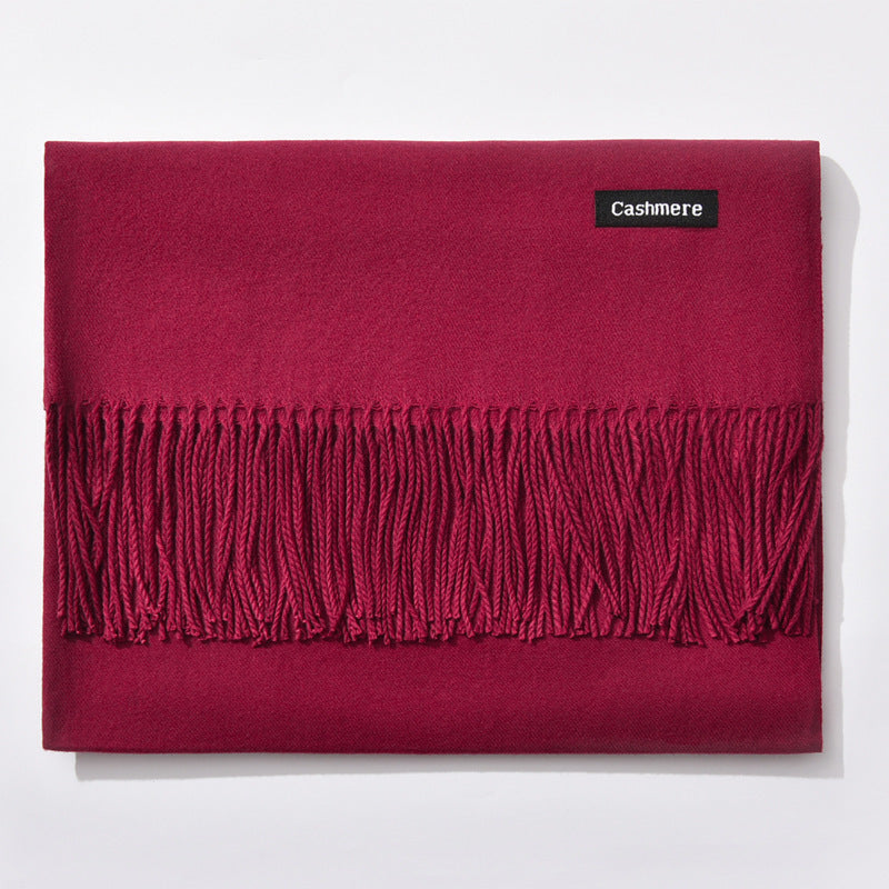 And Winter New Ladies Shawl Monochrome Cashmere Variety Warm Classic Scarf Scarf Scarf Limorista