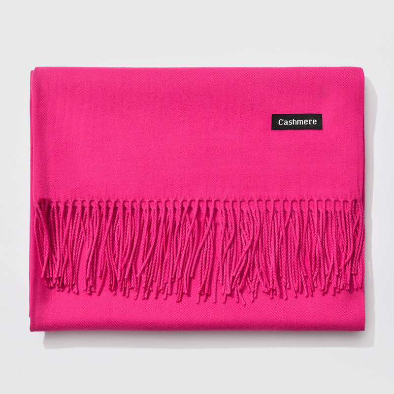 And Winter New Ladies Shawl Monochrome Cashmere Variety Warm Classic Scarf Scarf Scarf Limorista