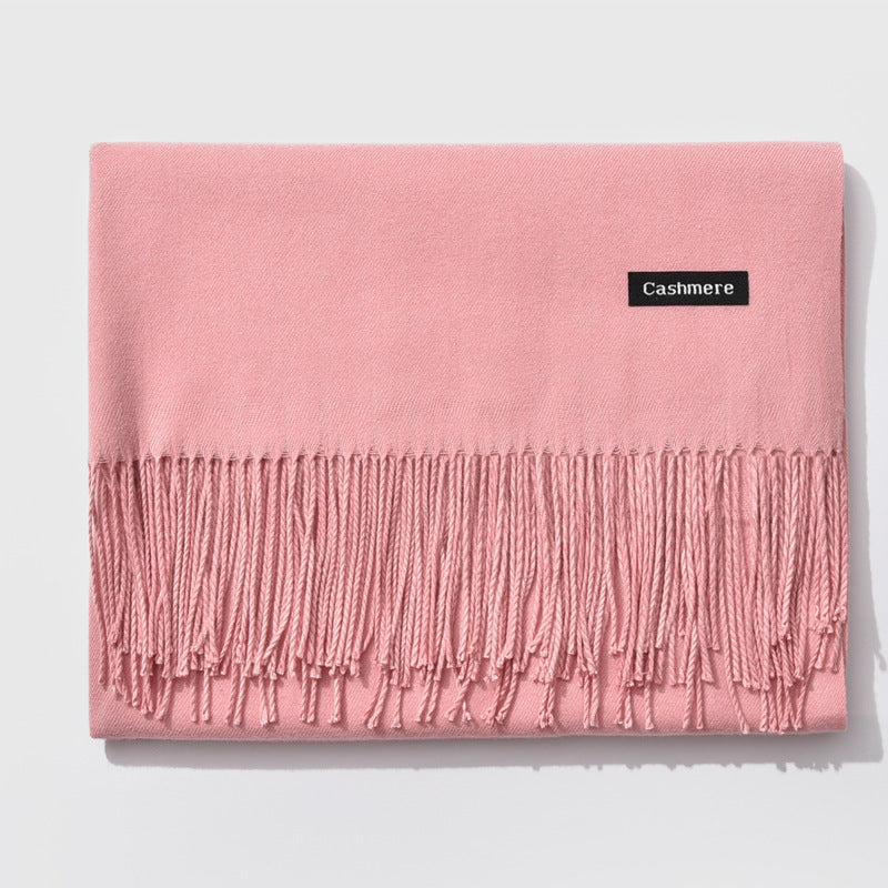 And Winter New Ladies Shawl Monochrome Cashmere Variety Warm Classic Scarf Scarf Scarf Limorista