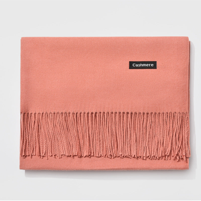 And Winter New Ladies Shawl Monochrome Cashmere Variety Warm Classic Scarf Scarf Scarf Limorista