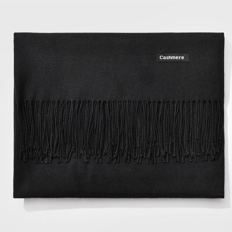 And Winter New Ladies Shawl Monochrome Cashmere Variety Warm Classic Scarf Scarf Scarf Limorista