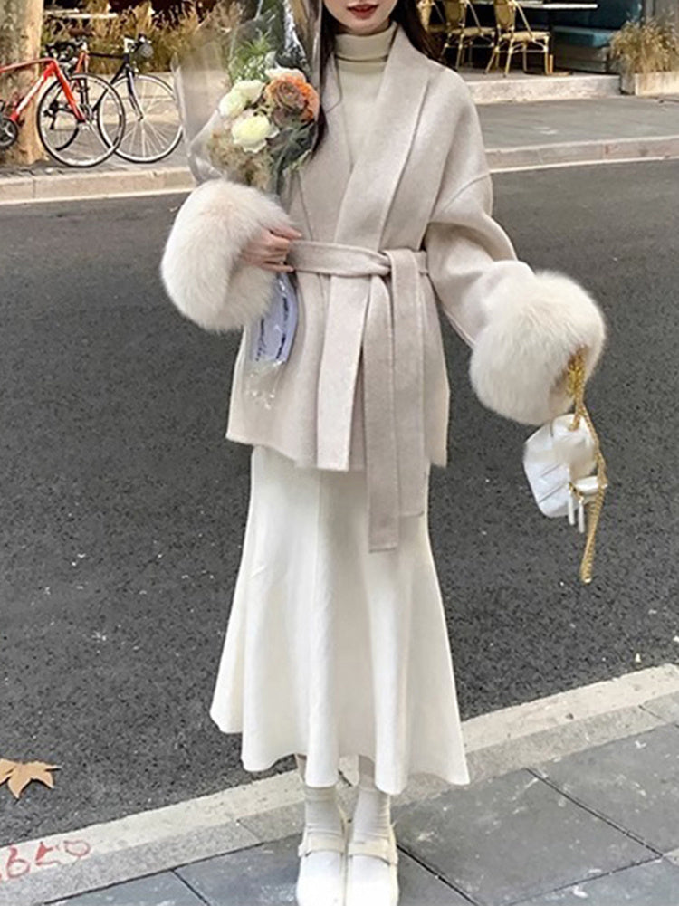 Fox Fur Double-sided Cashmere Coat Limorista