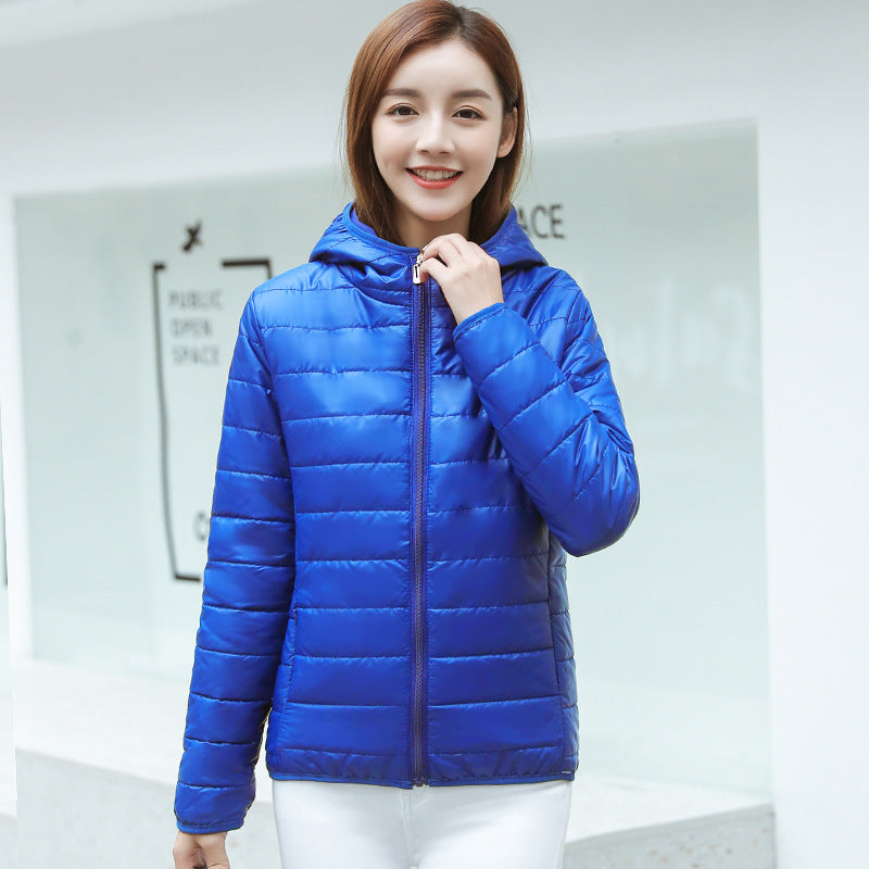 Slim-fit Preppy Style Hooded Lightweight Cotton-padded Jacket Winter Limorista