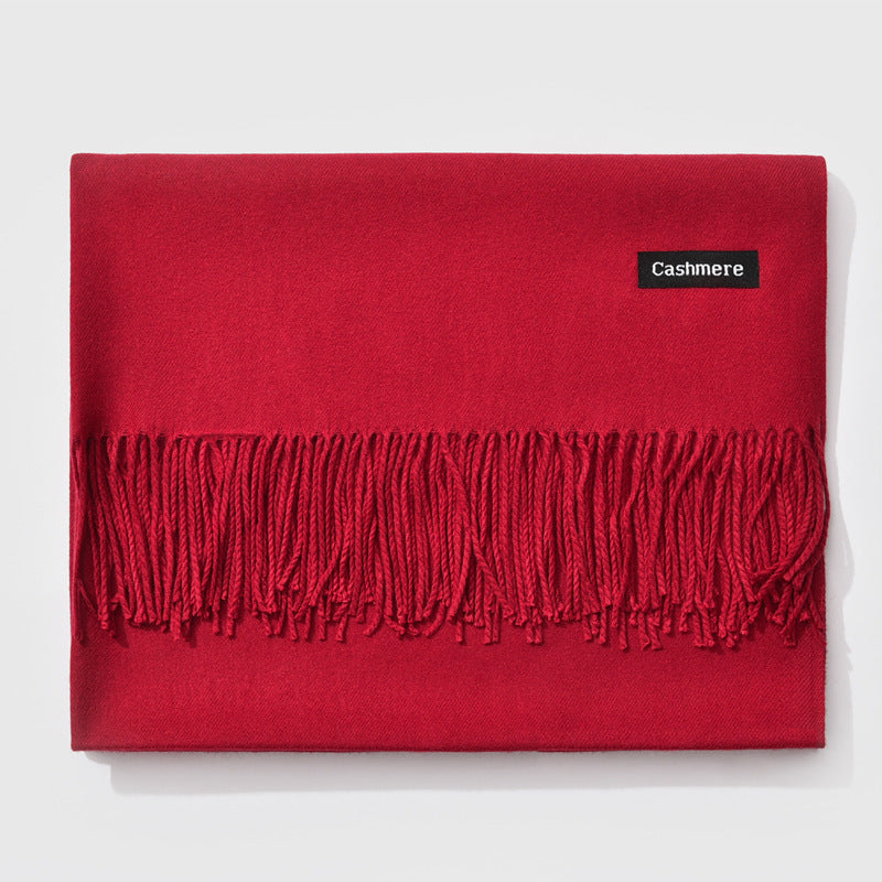 And Winter New Ladies Shawl Monochrome Cashmere Variety Warm Classic Scarf Scarf Scarf Limorista