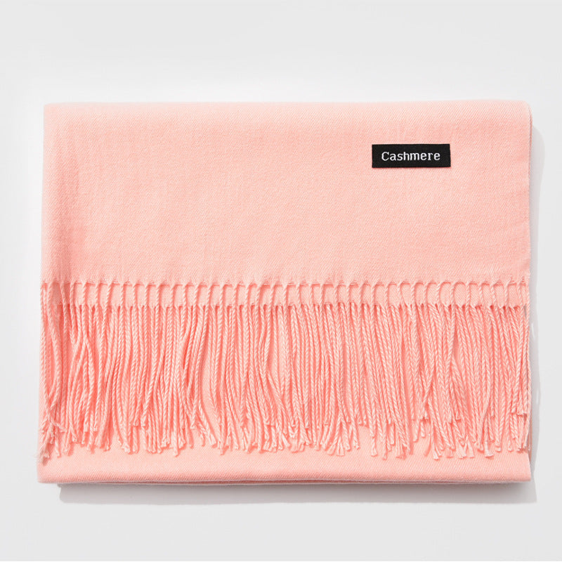 And Winter New Ladies Shawl Monochrome Cashmere Variety Warm Classic Scarf Scarf Scarf Limorista