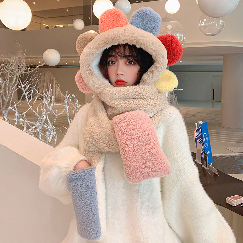 Bear ears scarf hat Limorista