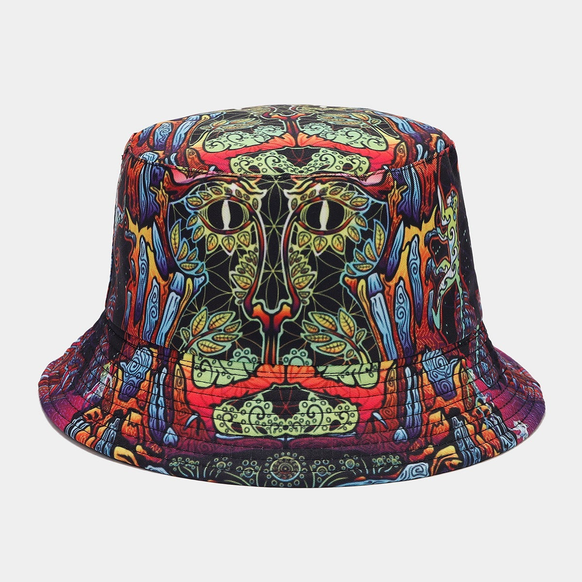 Graffiti Double-sided Bucket Hat Female Party Hip Hop Bucket Hat Limorista