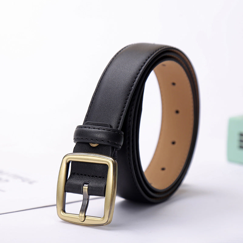Cow leather belt women&