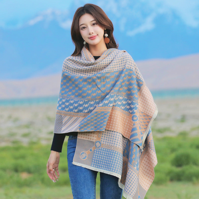 Retro High Sense Artificial Cashmere Scarf Limorista