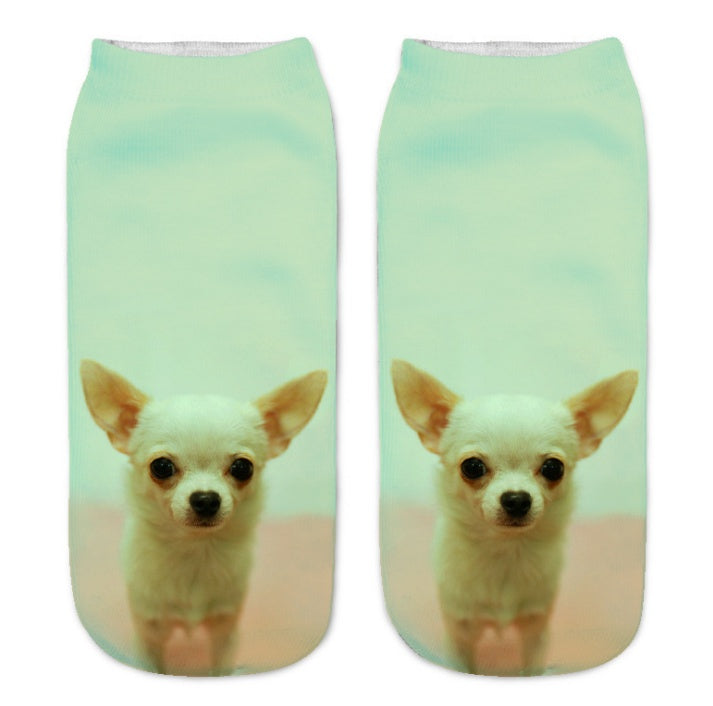 Popular Funny Unisex Short Socks 3D Cat Printed Anklet Socks Casual Socks Limorista