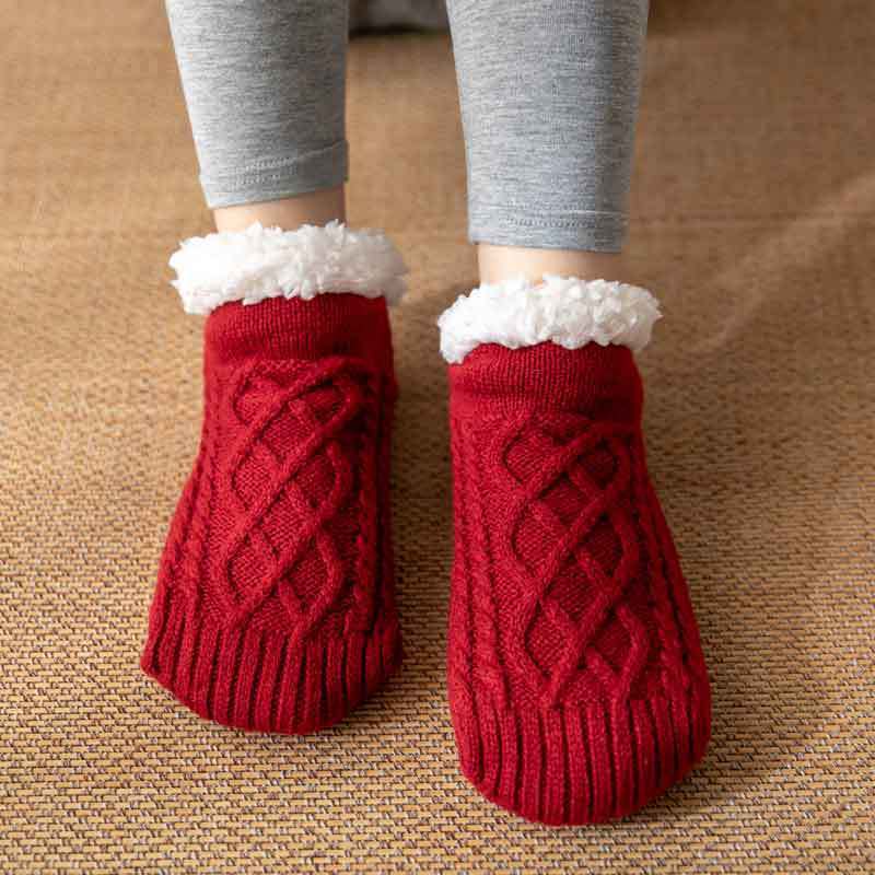 Winter Knitted Plush Floor Socks Home Warm Non-slip Carpet Socks Women Limorista