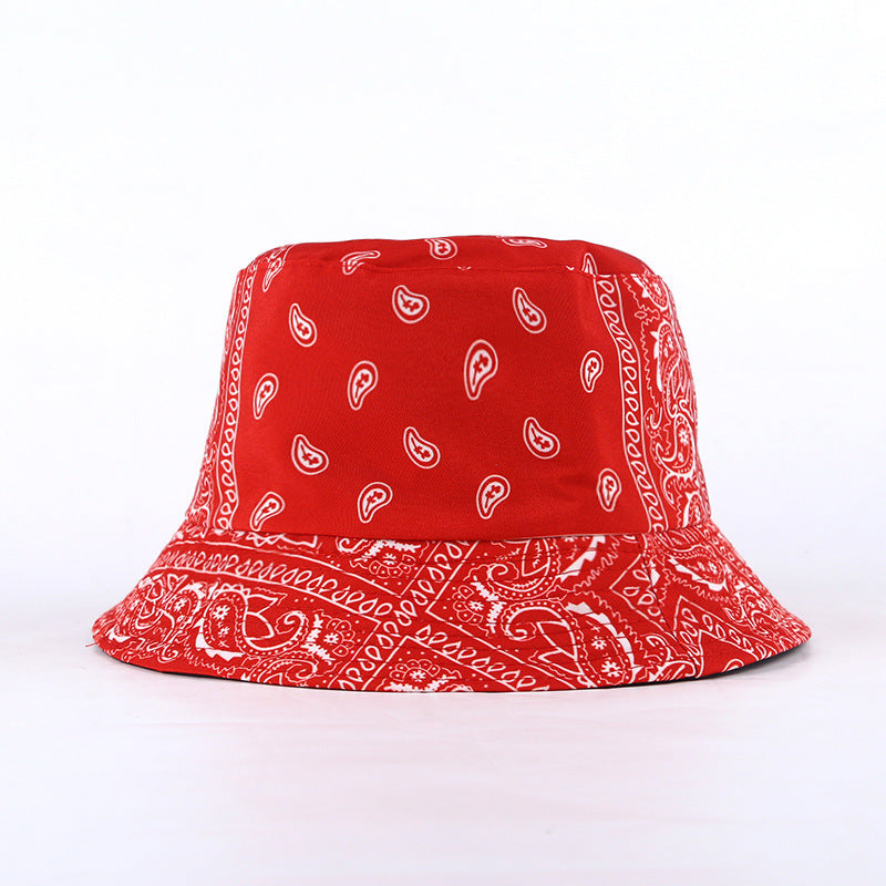 Cashew Full Print Double-sided Fisherman Outdoor Sunshade Sports And Leisure Basin Hat Limorista