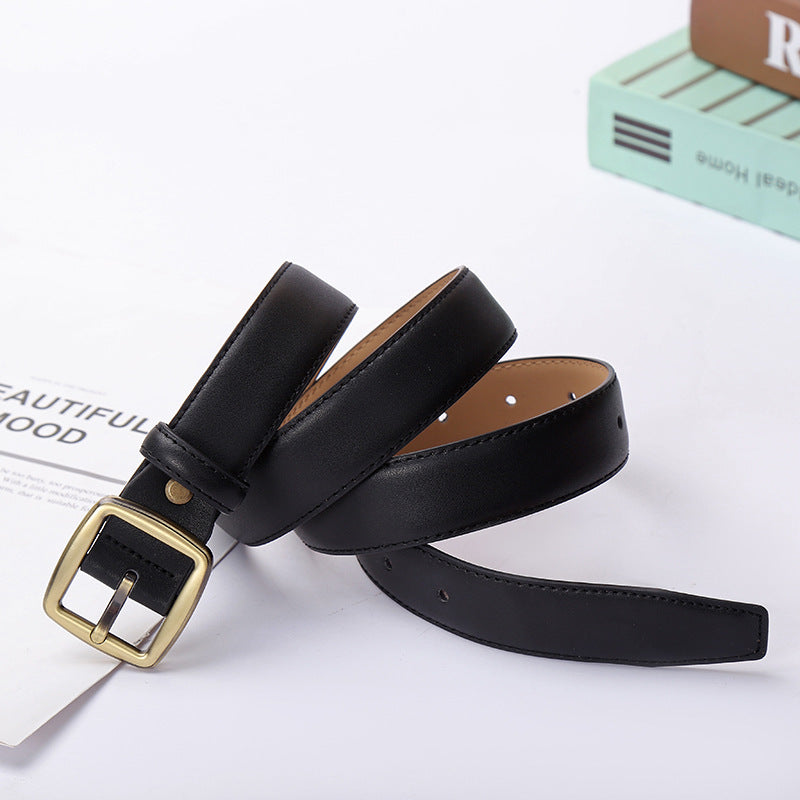 Cow leather belt women&