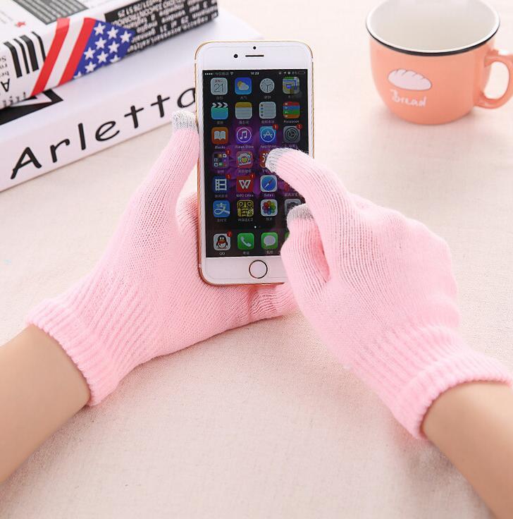 Knit Gloves Ladies Jacquard Touch Screen Warm Fashion Winter Gloves Limorista