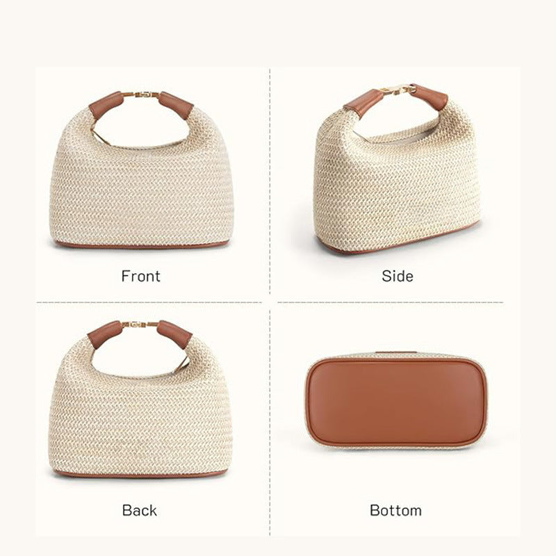 Simple Casual All-match Straw Shoulder Bag Crossbody Women&