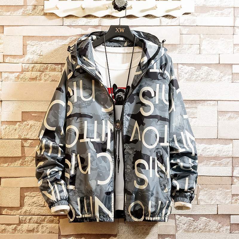 Men Casul Streetwear Hooded Printing Coats Limorista