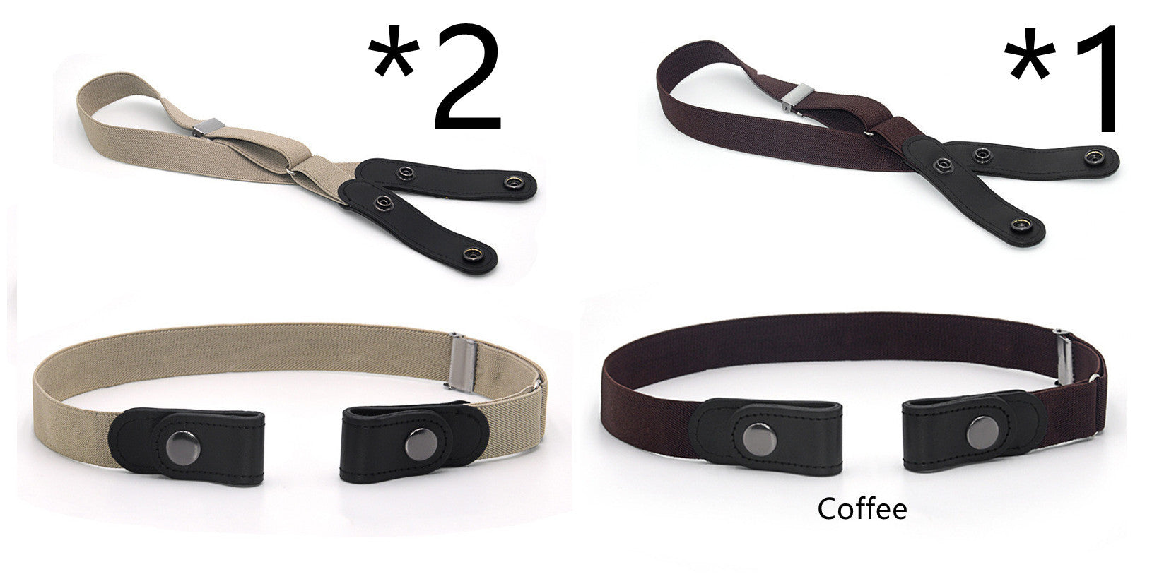 Jeans Belt Seamless Elastic Without Buckle All-match Lazy Belt Limorista