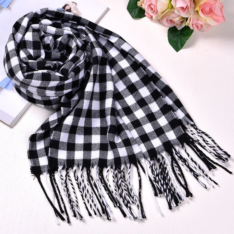 Autumn And Winter British Style Plaid Scarf Winter Limorista