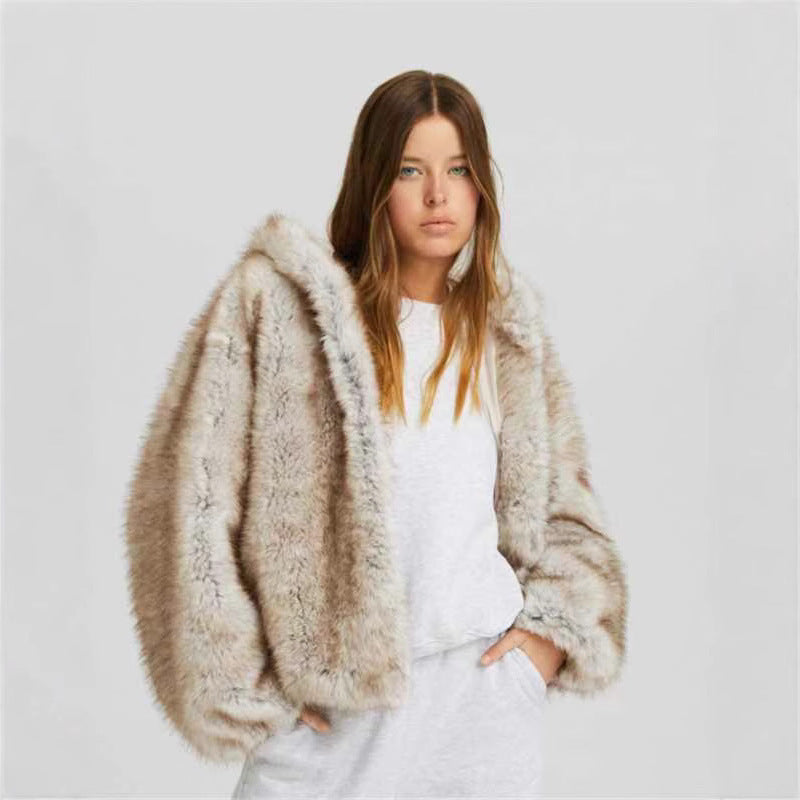 European And American Warm Artificial Fur Coat Limorista