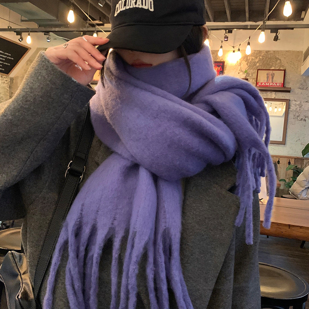 Autumn And Winter All-match Scarf High-grade Thickened Warm Scarf Limorista