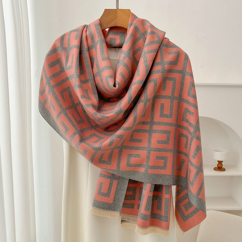 Retro High Sense Artificial Cashmere Scarf Limorista