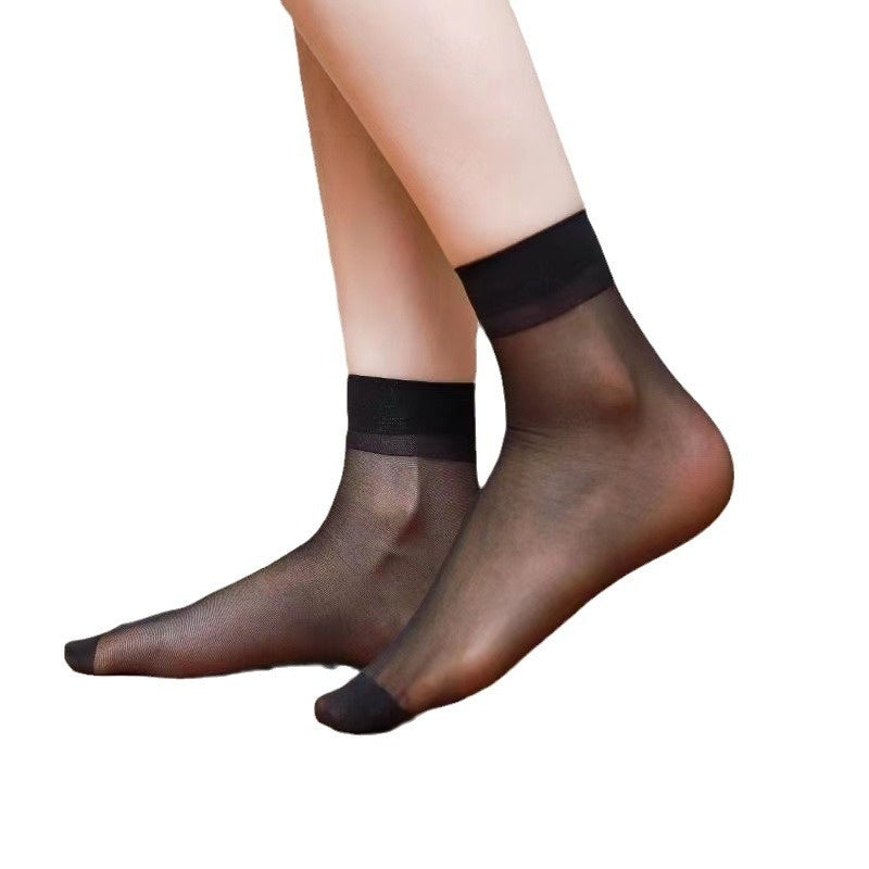 Thin Spring And Summer Anti-hook Crystal Socks Ultra-thin Wear-resistant Durable Meat Limorista