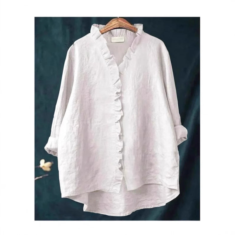 Loose Print Crew Neck Casual Plus Size Women&