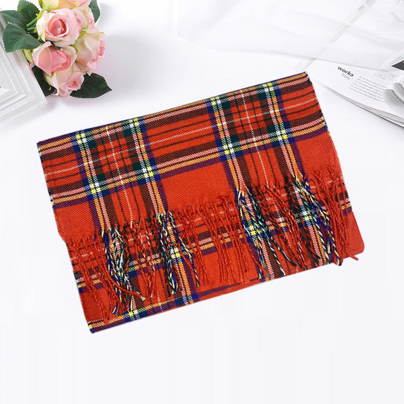 Autumn And Winter British Style Plaid Scarf Winter Limorista