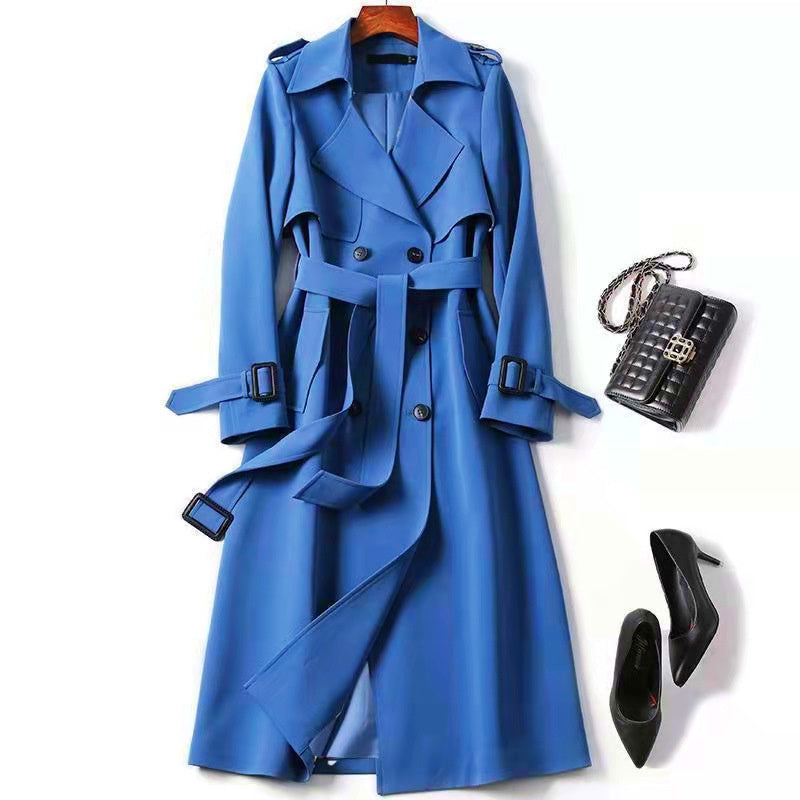 Double-breasted Mid-length Tie Trench Coat Limorista
