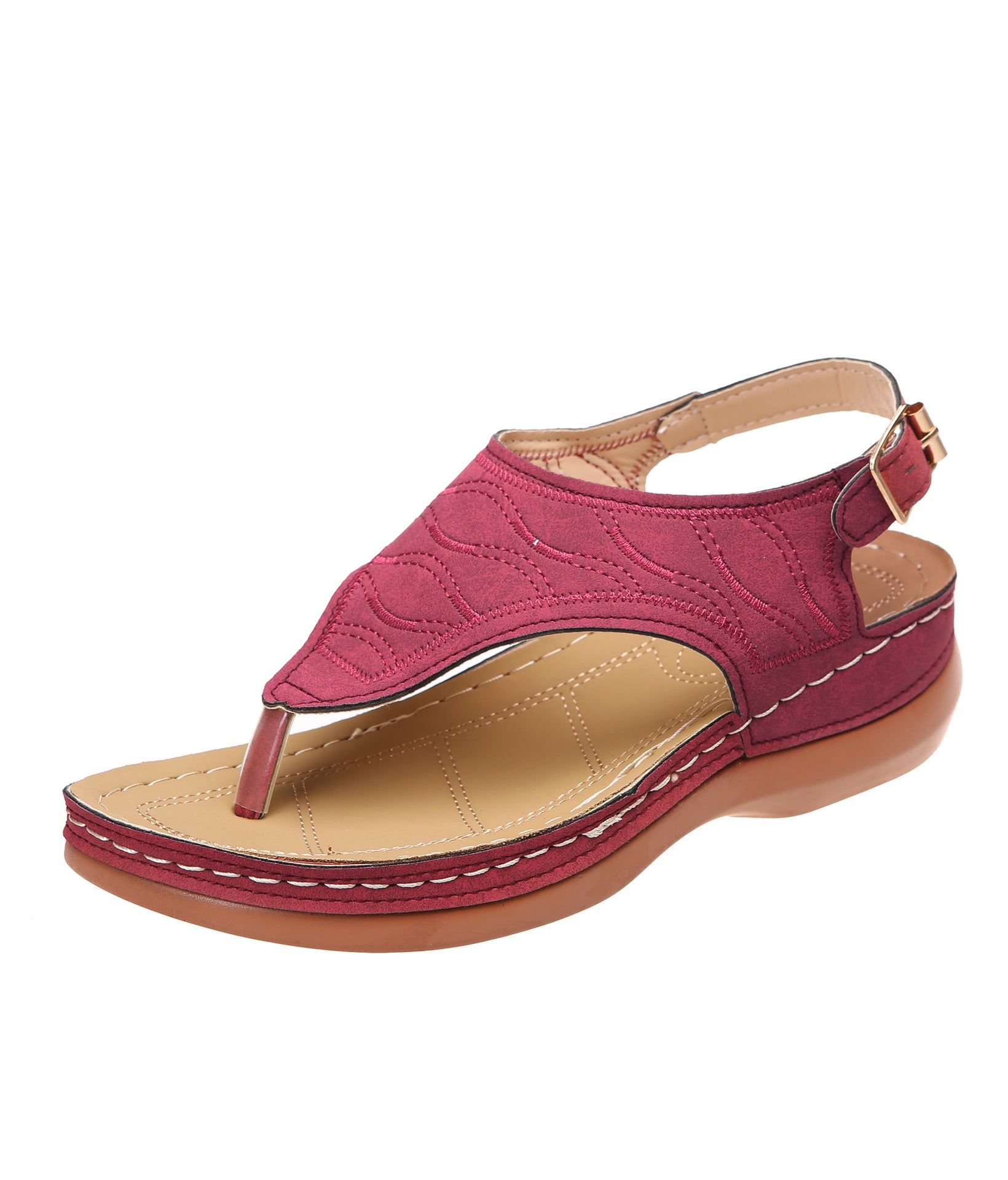 Summer Shoes Roman Retro Style Clip Toe Sandals Women Ankle Buckle Shoes Limorista