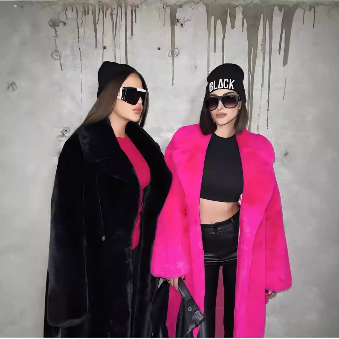 Artificial Fur Coat Suit Collar Cotton Coat Thickened Long Section Plush Trench Coat Limorista