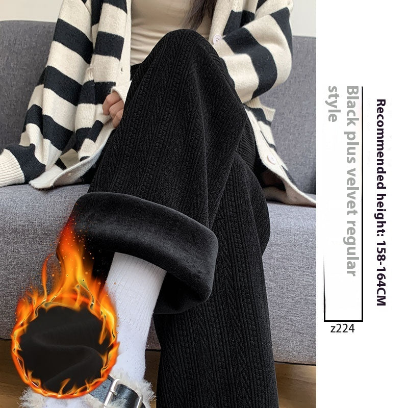Velvet Thick Cotton Pants Outdoor Casual Wheat Narrow Version Limorista